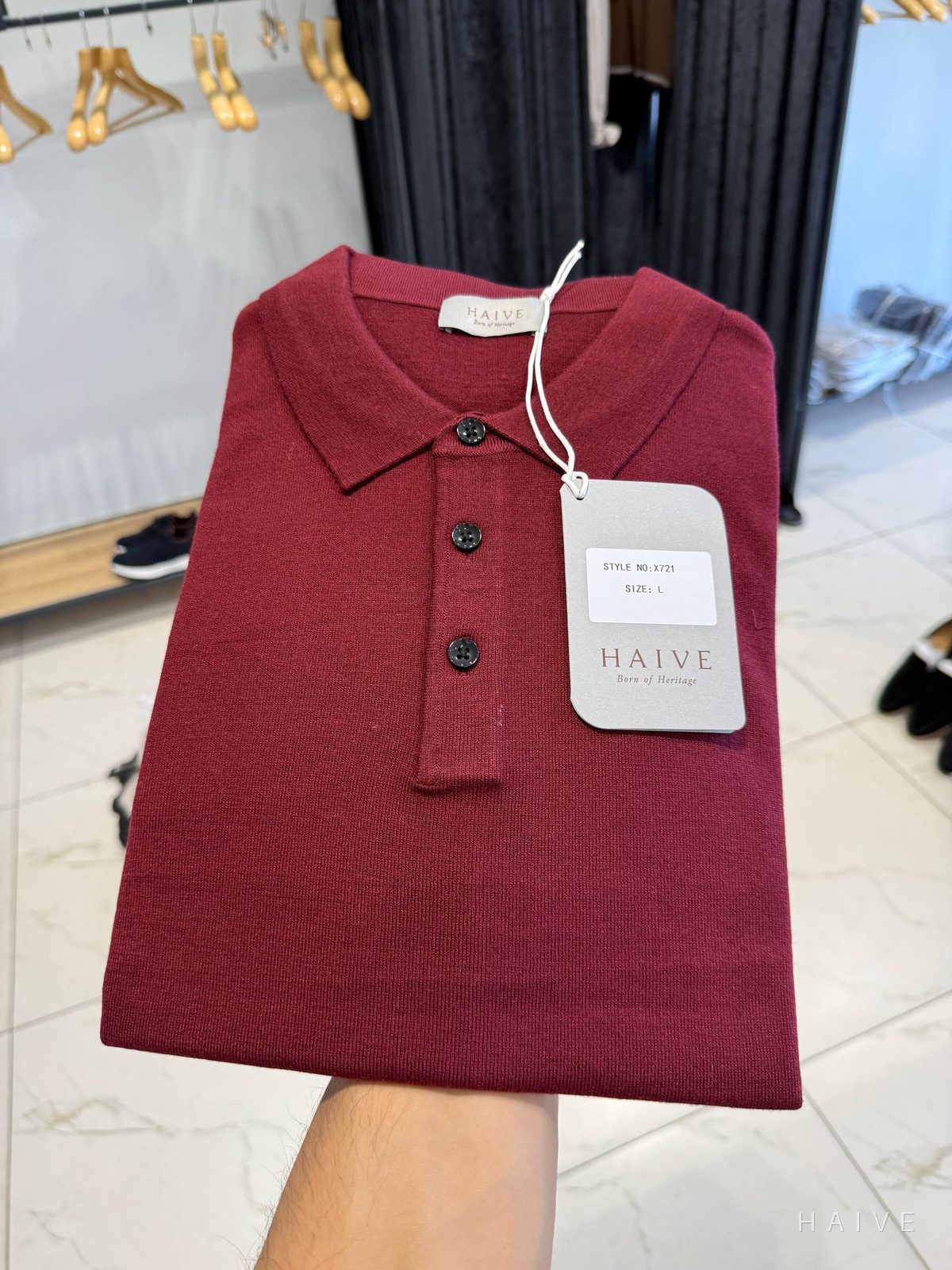 Polo sviter · Bordo