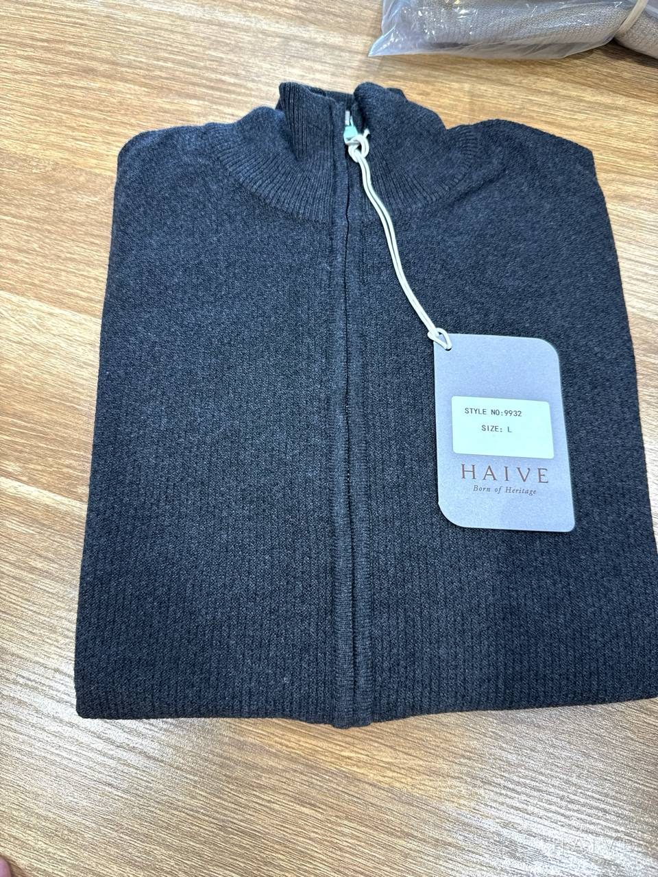 Zip sviter · Kulrang
